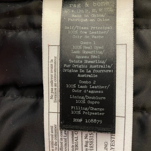 Rag & Bone Minerva Lamb Leather Moto Jacket - Picture 8 of 8